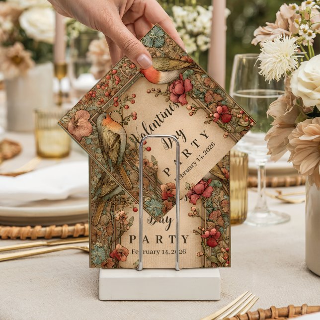 Songbirds & Roses Valentine Party Napkins (Creator Uploaded)