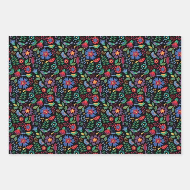 Songbirds Wrapping Paper Sheets (Front)