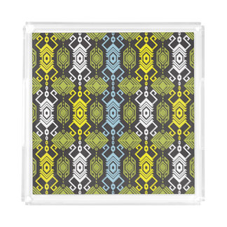 Songket Tenun: Traditional Indonesian Motif. Acrylic Tray