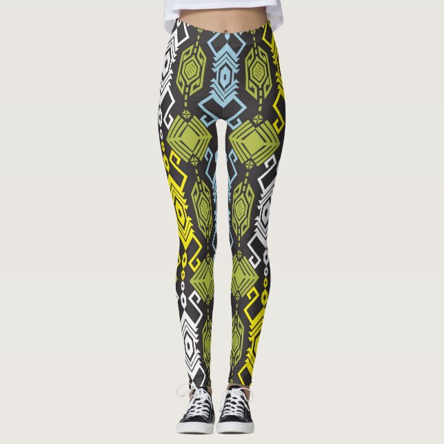 Songket Tenun: Traditional Indonesian Motif. Leggings (Front)