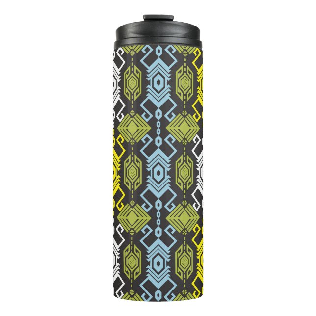 Songket Tenun: Traditional Indonesian Motif. Thermal Tumbler (Front)
