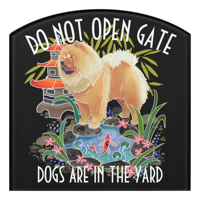 SONGMAO  -DO NOT OPEN GATE   sign customizable (Contour Front)