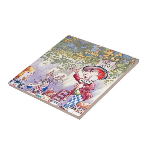 Songs From Alice A Mad Tea Party Ceramic Tile