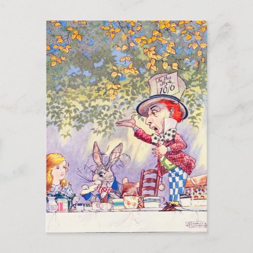 Songs From Alice A Mad Tea Party Invitation Postcard