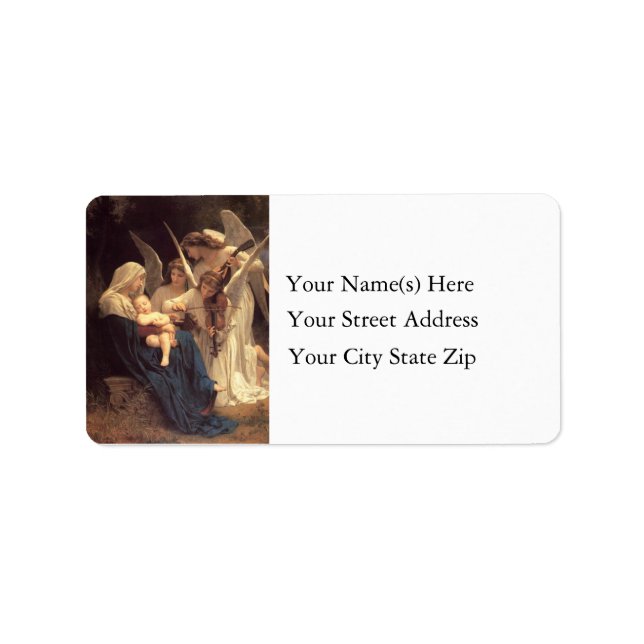 Songs of Christmas Angels Vintage Address Label (Front)