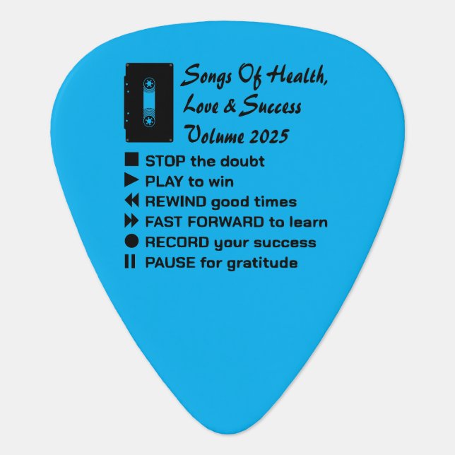 Songs Of Health, Love & Success 2025 Guitar Pick (Front)