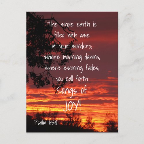 Songs of Joy Bible Verse Postcard