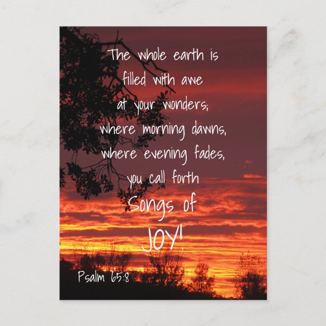 Songs of Joy Bible Verse Postcard (Front)