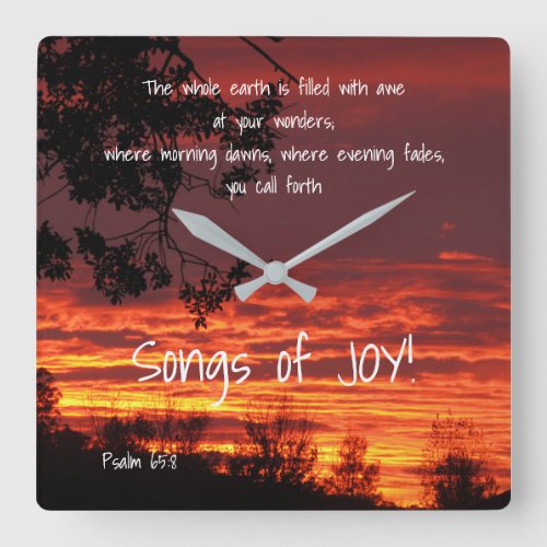 Songs of Joy Bible Verse Wall Clock
