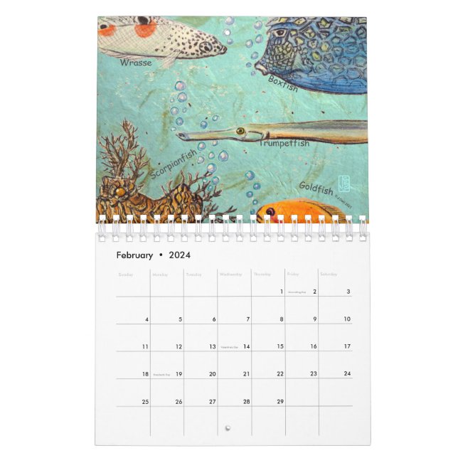 Songs of the Sea Small Spiral Bound Calendar | Zazzle