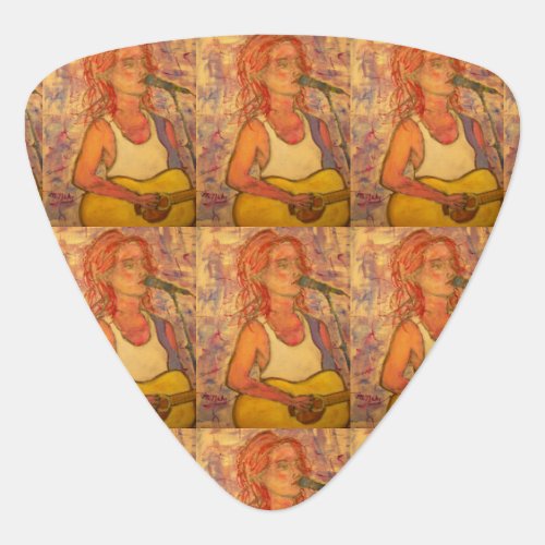 songstress art guitar pick