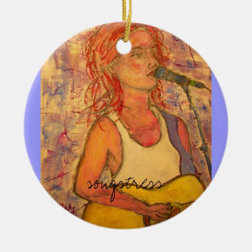 songstress design ceramic ornament