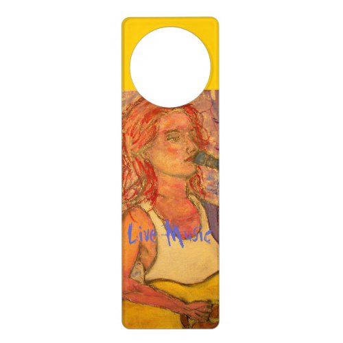 songstress Live Music Door Hanger