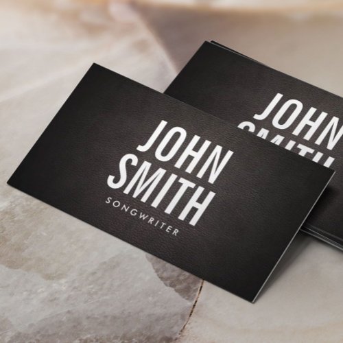 Simple Bold Text Songwriter Business Card