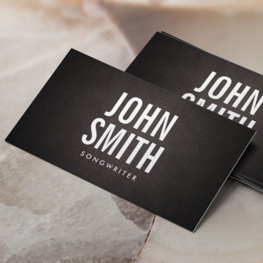 Customizable Simple Bold Text Songwriter Business Card