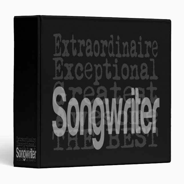 Songwriter Extraordinaire 3 Ring Binder (Front/Spine)