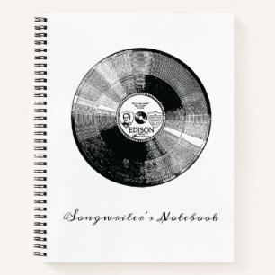 Songwriter's Notebook, record album, personalized Notebook