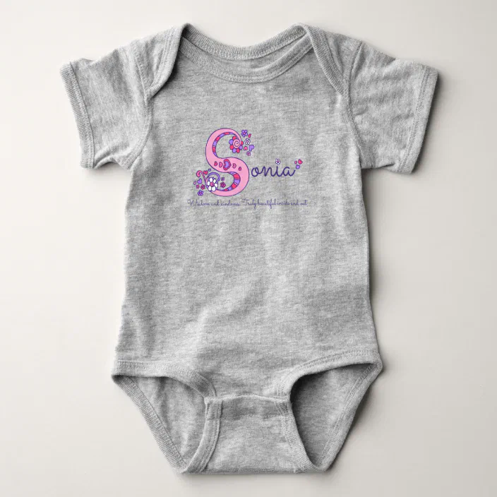 monogram baby romper