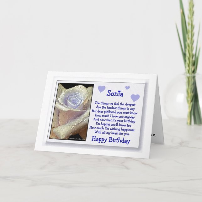 Sonia / Happy Birthday Card (Front)