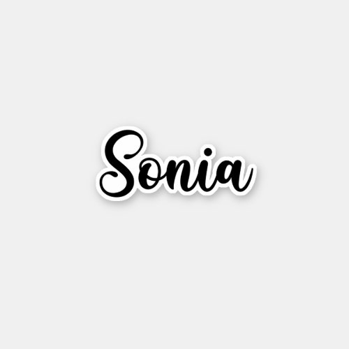 Sonia Name _ Handwritten Calligraphy Sticker