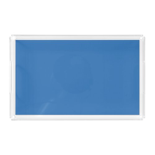 Sonic Blue Solid Color Print Jewel Tone Colors Acrylic Tray