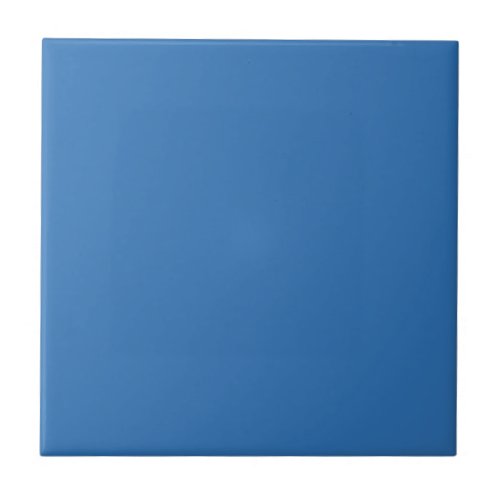 Sonic Blue Solid Color Print Jewel Tone Colors Ceramic Tile