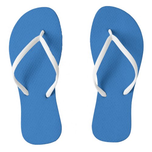 Sonic Blue Solid Color Print Jewel Tone Colors Flip Flops