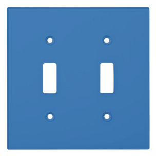 Sonic Blue Solid Color Print, Jewel Tone Colors Light Switch Cover