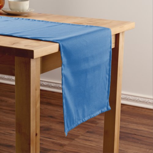 Sonic Blue Solid Color Print Jewel Tone Colors Short Table Runner