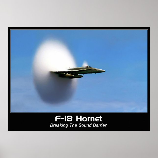 Sonic Boom F-18 Hornet Poster Print (Front)