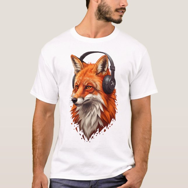 Sonic Flame – Abstract Fox in Motion T-Shirt (Front)