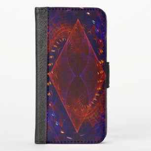 Sonic Fratcal Flame Abstract iPhone X Wallet Case