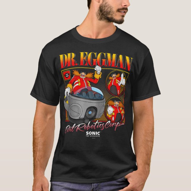 Sonic The Hedgehog Dr. Eggman Evil Robotics Corp V T-Shirt (Front)