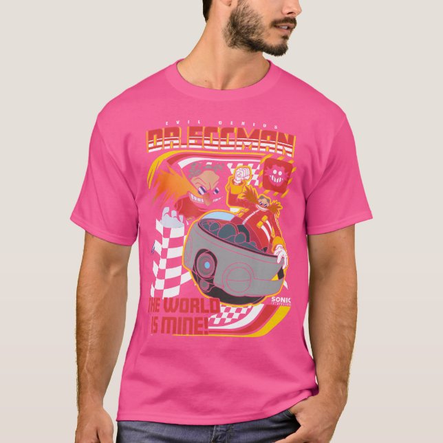Sonic The Hedgehog Dr Eggman Speeder Race Retro Ch T-Shirt (Front)