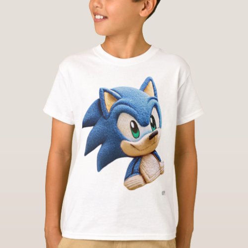 Sonic the Hedgehog Kids T_Shirt with Embroidered 