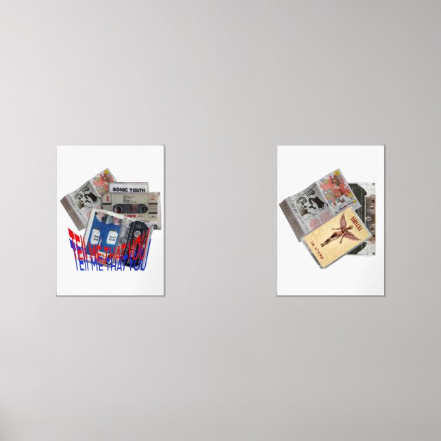SONIC YOUTH, NIRVANA CASSETTE TAPE cool art Wall Art Sets (Front)