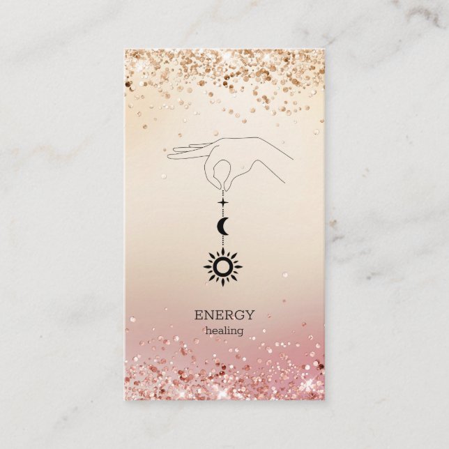  Sonne Mond Glitter Business card (Front)