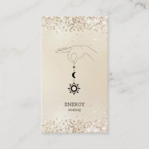 Sonne Mond Glitter Business card
