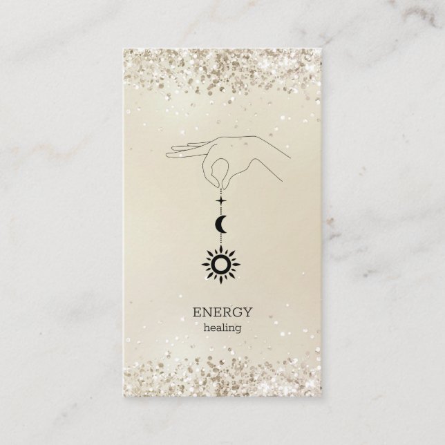 Sonne Mond Glitter Business card (Front)