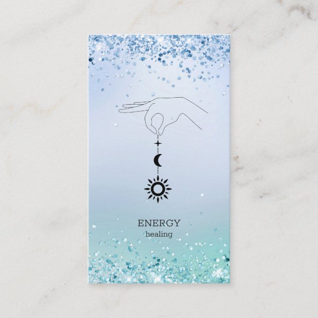 Sonne Mond Glitter Business card (Front)
