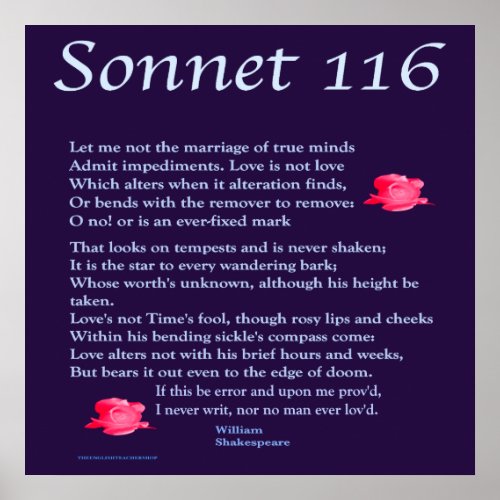 Sonnet 116 poster