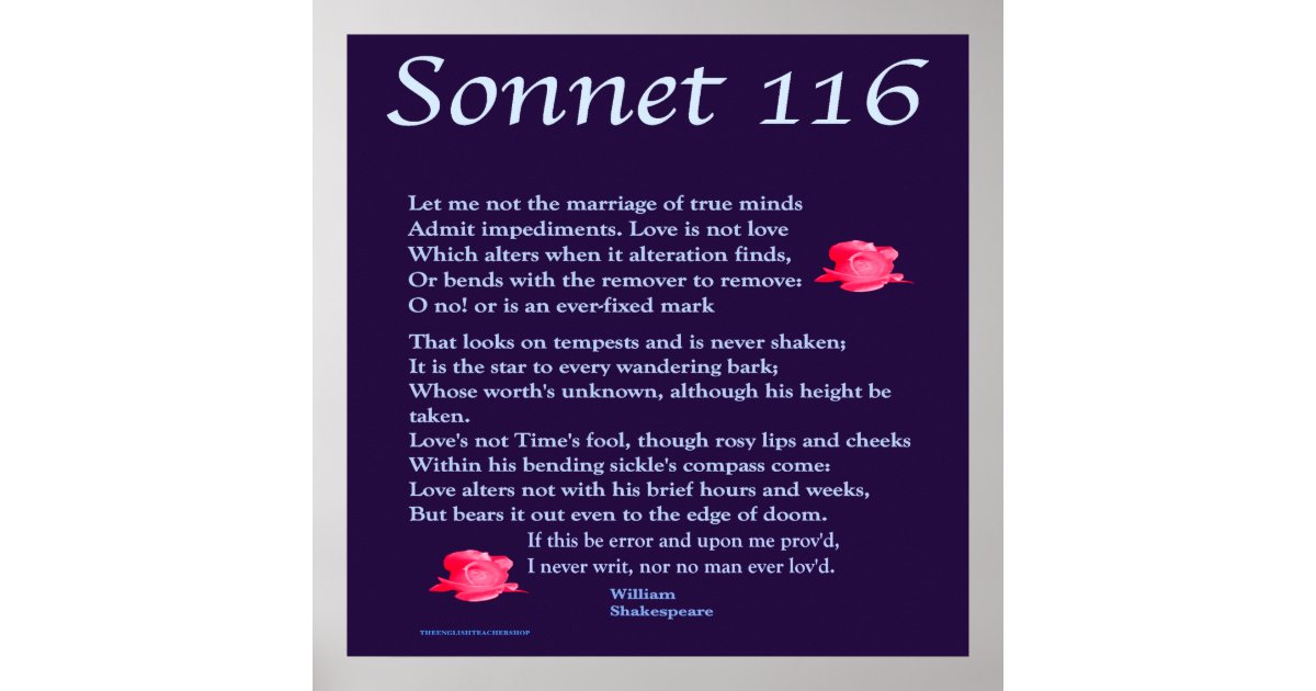 Sonnet 116 poster | Zazzle