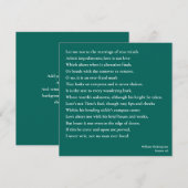 Sonnet 116Let me not to the marriage of true minds (Front/Back)