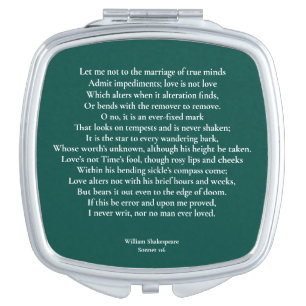 Sonnet 116Let me not to the marriage of true minds Compact Mirror