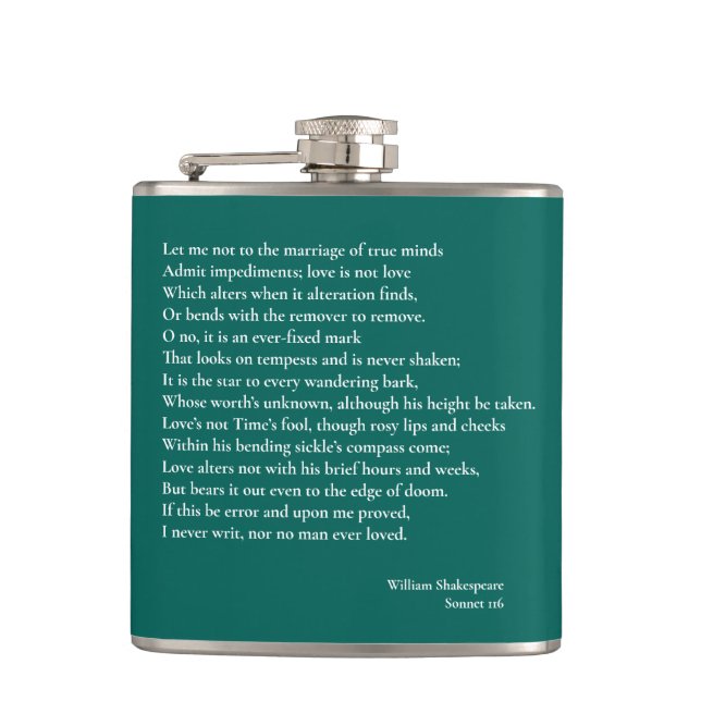 Sonnet 116Let me not to the marriage of true minds Flask (Front)