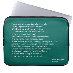 Sonnet 116Let me not to the marriage of true minds Laptop Sleeve