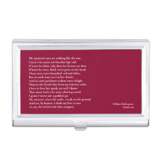 Sonnet 130 My mistress' eyes are nothing like Business Card Case