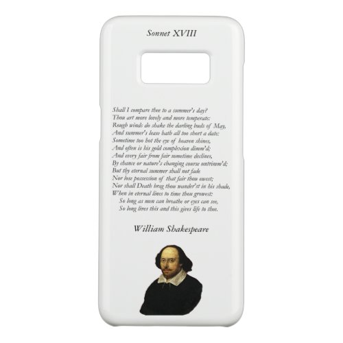 Sonnet  18 by William Shakespeare Case_Mate Samsung Galaxy S8 Case