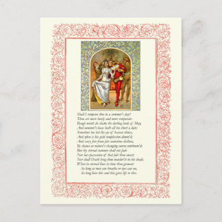 Sonnet # 18 by William Shakespeare Postcard