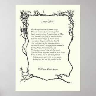 Sonnet Posters, Sonnet Prints, Art Prints, Poster Designs | Zazzle